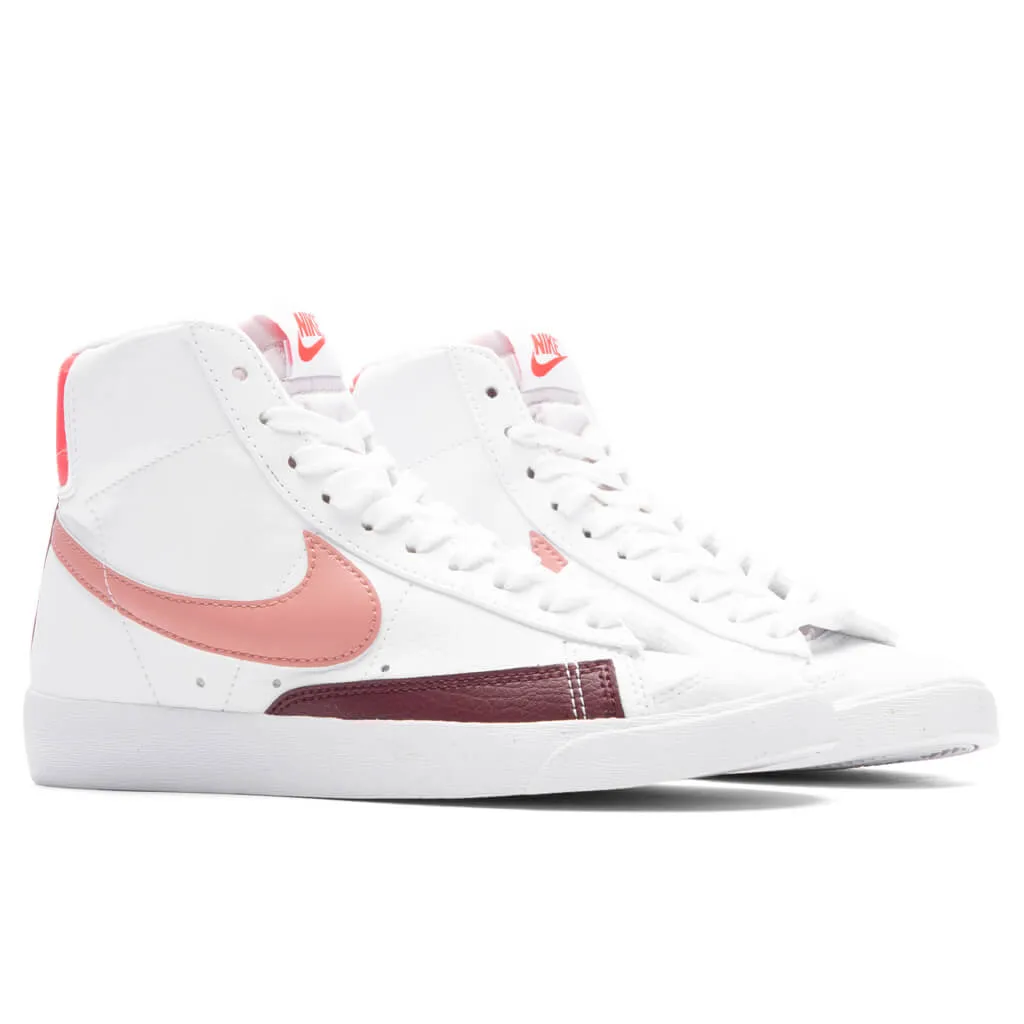 Women's Blazer Mid '77 Next Nature - White/Red Stardust/Night Maroon