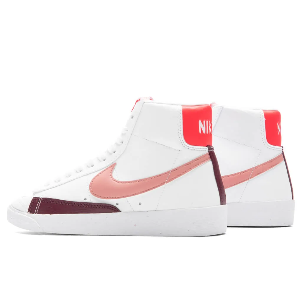 Women's Blazer Mid '77 Next Nature - White/Red Stardust/Night Maroon