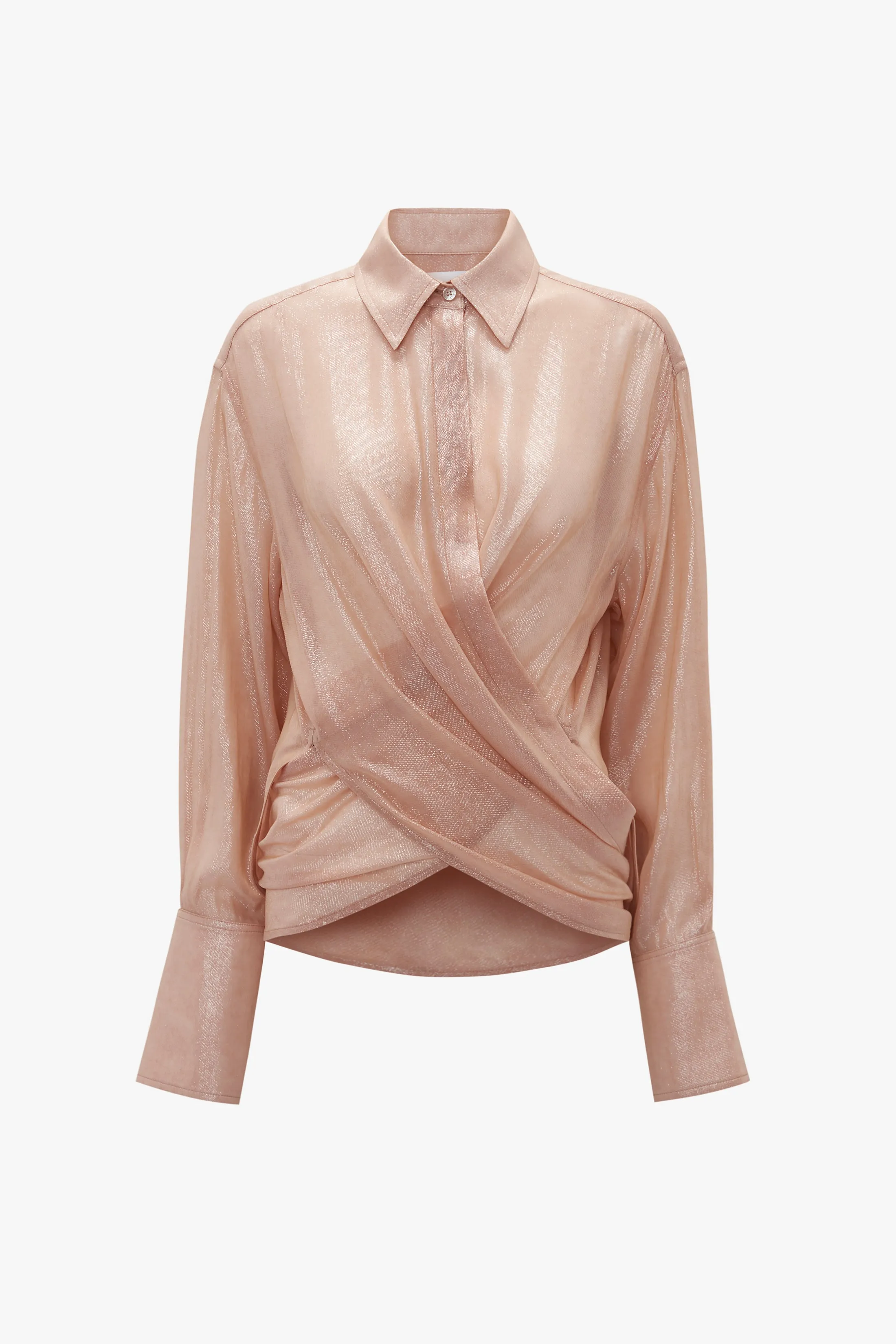 Wrap Front Blouse In Rosewater