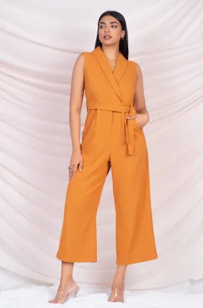 Wrap Style Cropped Jumpsuit