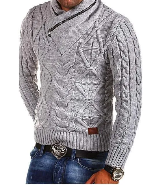 Zipper Turtleneck Sweater For Men